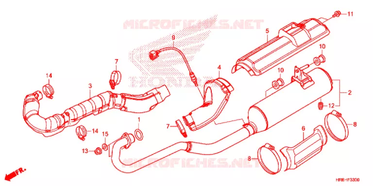 SILENCIEUX D'ECHAPPEMENT Honda ATV 500 FOURTRAX 2017  TRX500FA7H