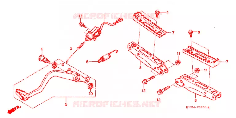 REPOSE PIED Honda ATV 650 FOURTRAX 2004  TRX650FGA4
