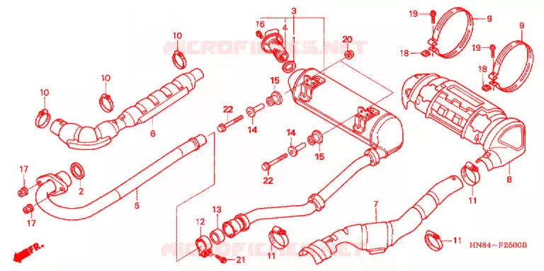 SILENCIEUX D'ECHAPPEMENT Honda ATV 650 FOURTRAX 2005  TRX650FGA5