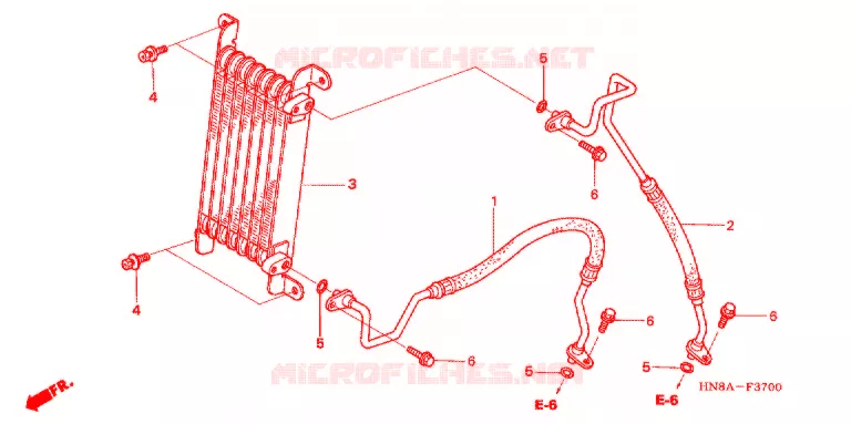 RADIATEUR D'HUILE Honda ATV 680 FOURTRAX 2006  TRX680FA6