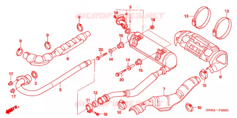 SILENCIEUX D'ECHAPPEMENT Honda ATV 680 FOURTRAX 2006  TRX680FA6