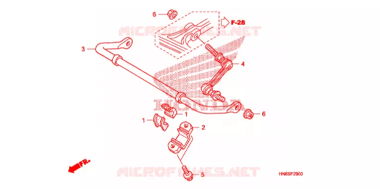 BARRE ANTI ROULIS Honda ATV 680 FOURTRAX 2014  TRX680FAE