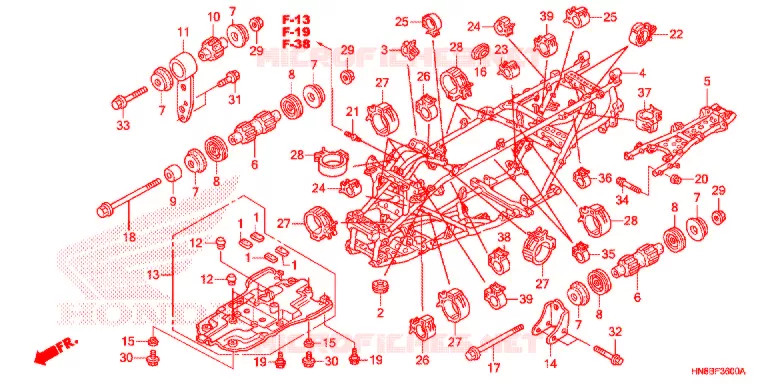 CADRE Honda ATV 680 FOURTRAX 2014  TRX680FAE