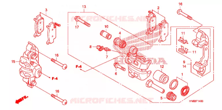 ETRIER DE FREIN AVANT Honda ATV 680 FOURTRAX 2014  TRX680FAE