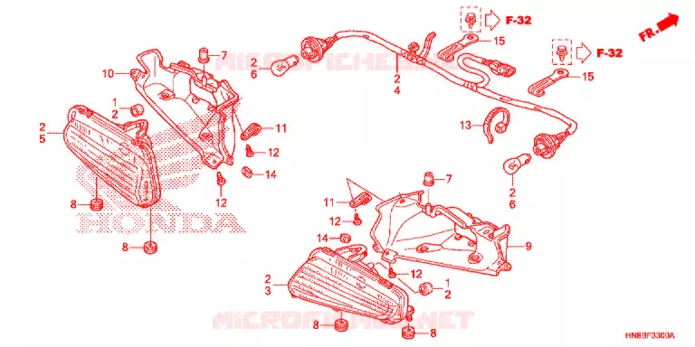 FEU ARRIERE Honda ATV 680 FOURTRAX 2014  TRX680FAE