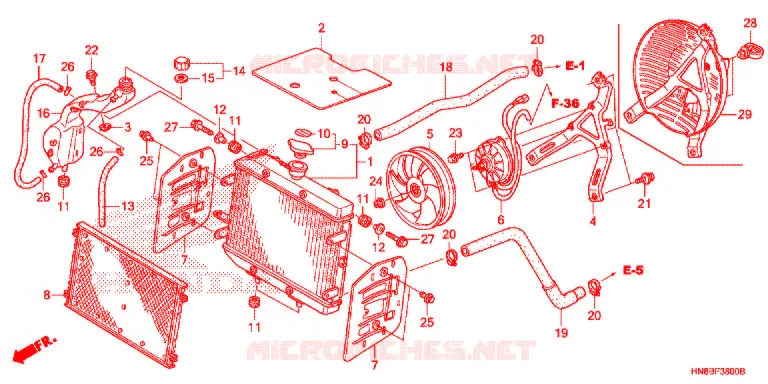 RADIATEUR Honda ATV 680 FOURTRAX 2014  TRX680FAE
