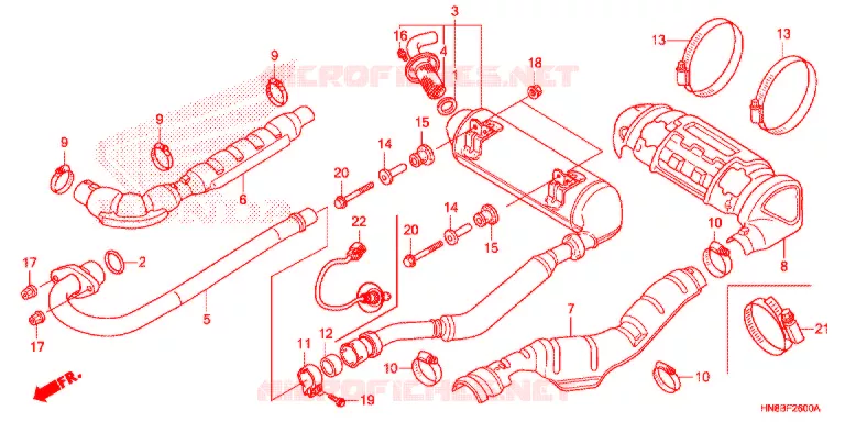 SILENCIEUX D'ECHAPPEMENT Honda ATV 680 FOURTRAX 2015  TRX680FAF