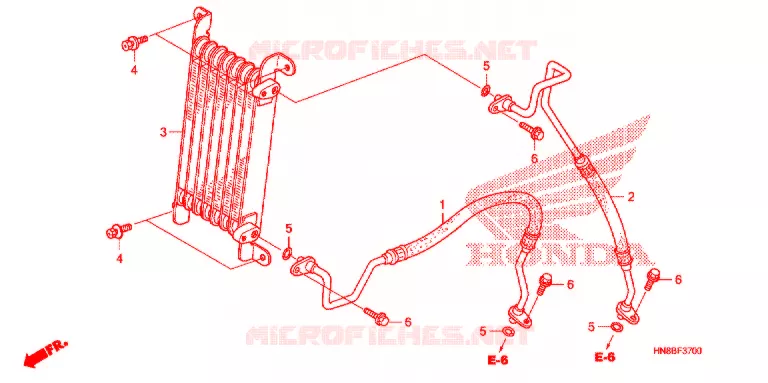 RADIATEUR D'HUILE Honda ATV 680 FOURTRAX 2016  TRX680FAG