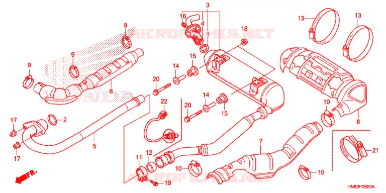 SILENCIEUX D'ECHAPPEMENT Honda ATV 680 FOURTRAX 2016  TRX680FAG