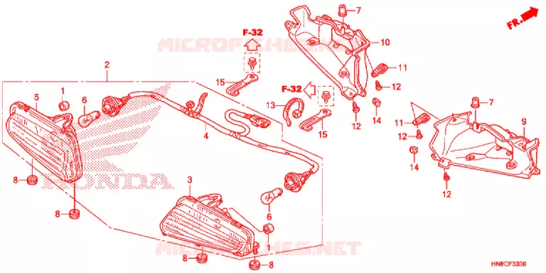FEU ARRIERE Honda ATV 680 FOURTRAX 2017  TRX680FAH