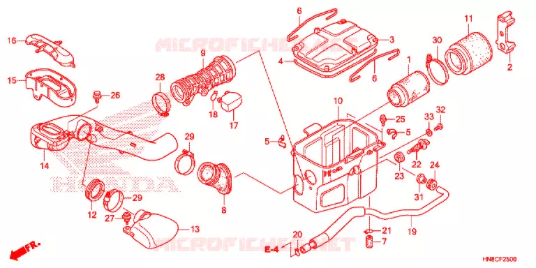 FILTRE A AIR Honda ATV 680 FOURTRAX 2017  TRX680FAH
