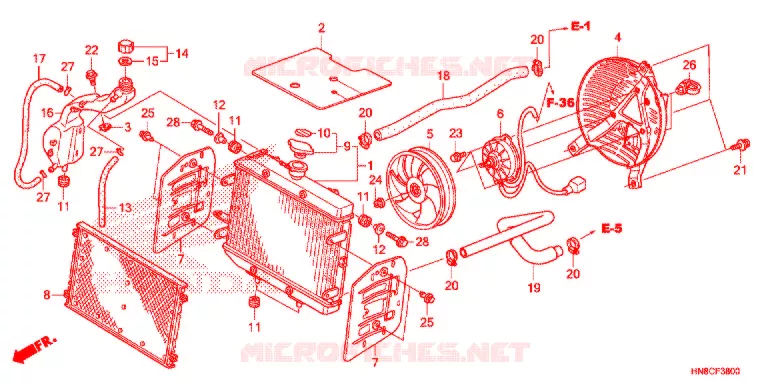 RADIATEUR Honda ATV 680 FOURTRAX 2017  TRX680FAH