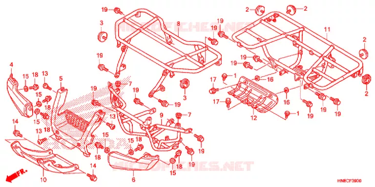 SUPPORT Honda ATV 680 FOURTRAX 2017  TRX680FAH
