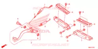 REPOSE PIED   PEDALE pour Honda FOURTRAX 680 RINCON RED de 2017