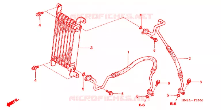 RADIATEUR D'HUILE Honda ATV 680 FOURTRAX 2006  TRX680FGA6