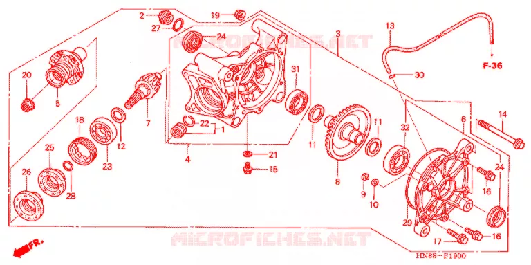 COUPLE CONIQUE Honda ATV 680 FOURTRAX 2007  TRX680FGA7