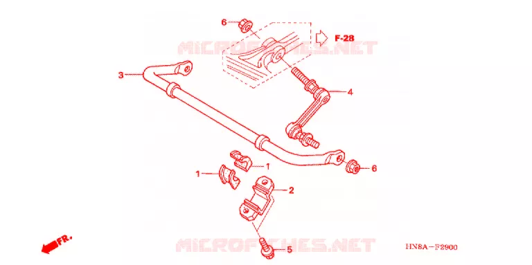 BARRE ANTI ROULIS Honda ATV 680 FOURTRAX 2008  TRX680FGA8