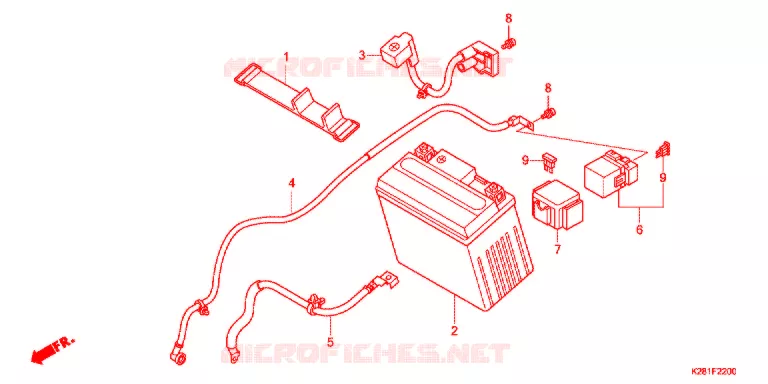 BATTERIE Honda MOTO 125 CRF 2017  CRF125FBE