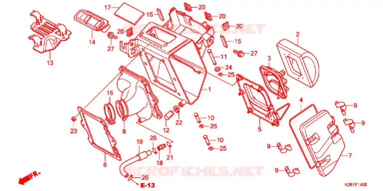 FILTRE A AIR Honda MOTO 125 CRF 2017  CRF125FBE