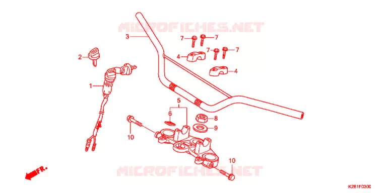 GUIDON Honda MOTO 125 CRF 2017  CRF125FBE
