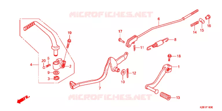 PEDALE Honda MOTO 125 CRF 2018  CRF125FBE