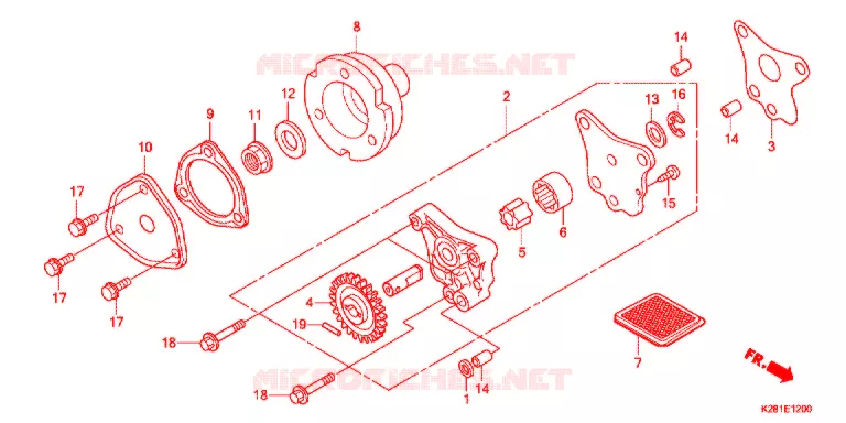 POMPE A HUILE Honda MOTO 125 CRF 2015  CRF125FBE