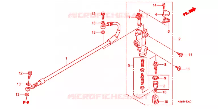 MAITRE-CYLINDRE DE FREIN ARRIERE Honda MOTO 150 CRF 2009  CRF150R9