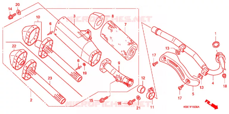 SILENCIEUX D'ECHAPPEMENT Honda MOTO 150 CRF 2010  CRF150R9