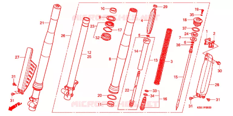 FOURCHE Honda MOTO 150 CRF 2007  CRF150RB7