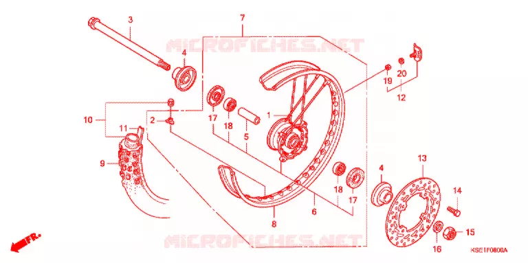 ROUE AVANT Honda MOTO 150 CRF 2007  CRF150RB7