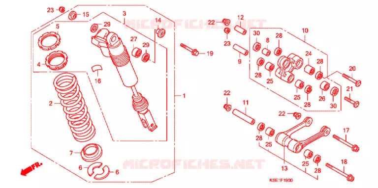 AMORTISSEUR ARRIERE Honda MOTO 150 CRF 2009  CRF150RB9