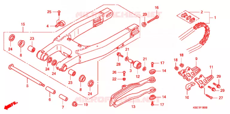 BRAS OSCILLANT Honda MOTO 150 CRF 2010  CRF150RB9