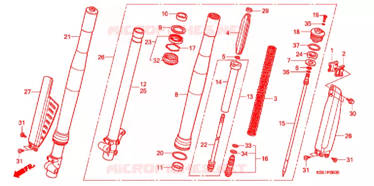 FOURCHE Honda MOTO 150 CRF 2009  CRF150RB9