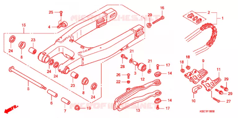BRAS OSCILLANT Honda MOTO 150 CRF 2012  CRF150RBC