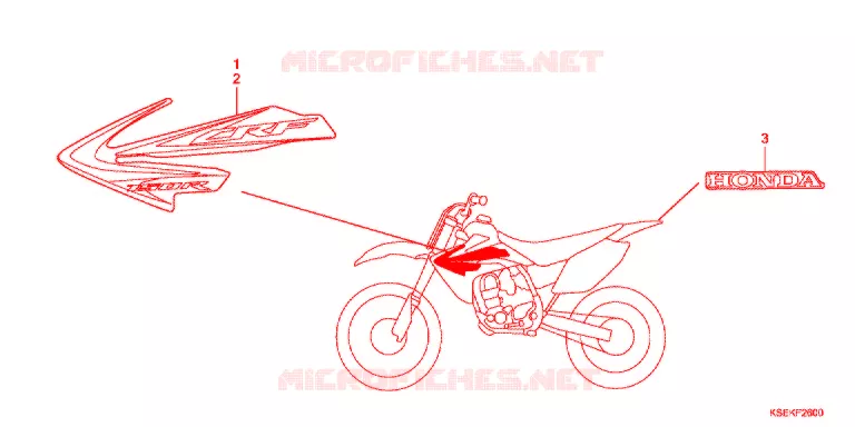 AUTOCOLLANTS Honda MOTO 150 CRF 2014  CRF150RBE
