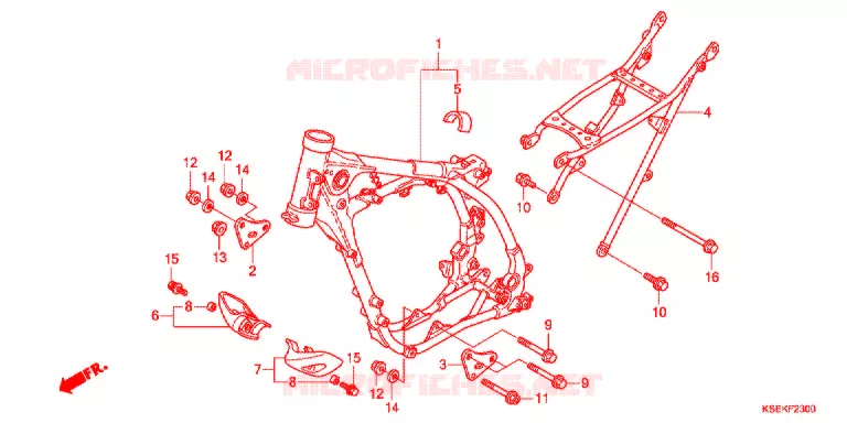 CADRE Honda MOTO 150 CRF 2015  CRF150RBE