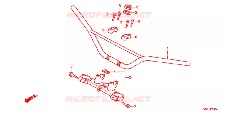 GUIDON - TE DE FOURCHE Honda MOTO 150 CRF 2017  CRF150RBE
