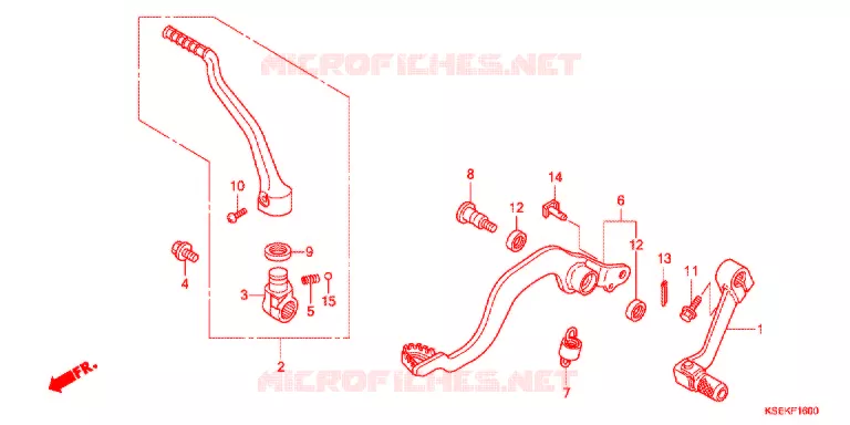 PEDALE - KICK Honda MOTO 150 CRF 2015  CRF150RBE