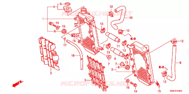 RADIATEUR Honda MOTO 150 CRF 2017  CRF150RBE