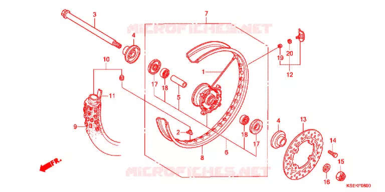 ROUE AVANT Honda MOTO 150 CRF 2016  CRF150RBE