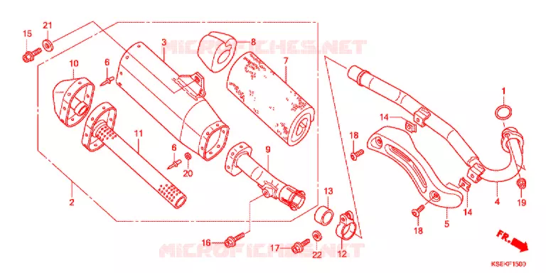 SILENCIEUX D'ECHAPPEMENT Honda MOTO 150 CRF 2015  CRF150RBE