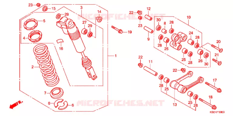 AMORTISSEUR ARRIERE Honda MOTO 150 CRF 2017  CRF150RE