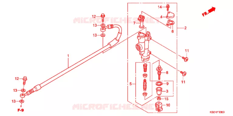 MAITRE-CYLINDRE DE FREIN ARRIERE Honda MOTO 150 CRF 2015  CRF150RE