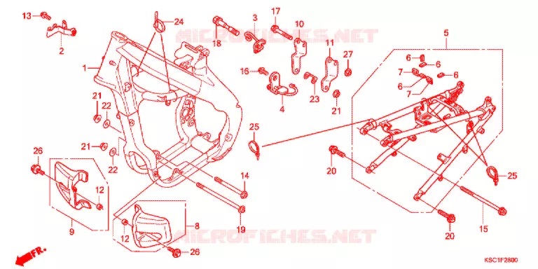CADRE Honda MOTO 250 CRF 2012  CRF250XC