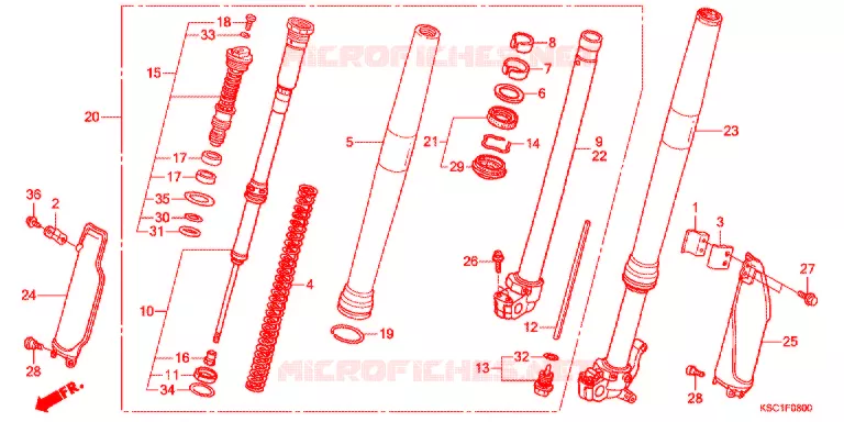 FOURCHE Honda MOTO 250 CRF 2012  CRF250XC