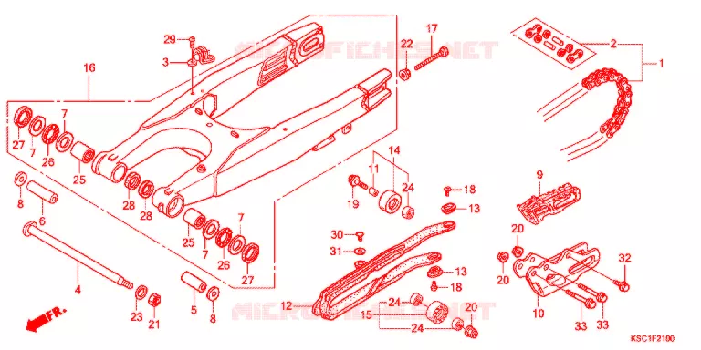 BRAS OSCILLANT Honda MOTO 250 CRF 2014  CRF250XD