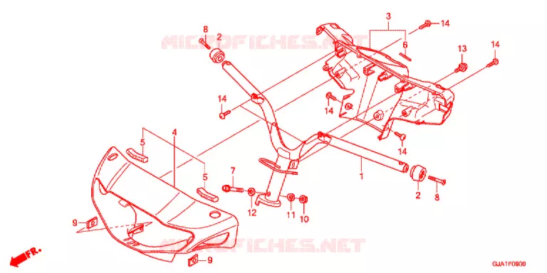 GUIDON - CARENAGE Honda SCOOTER 50 TACT 2017  NCY50G