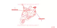 AUTOCOLLANTS pour Honda TACT 50 LOWER SEAT   J de 2016