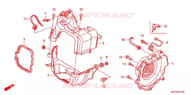 OUIES DE RADIATEUR (NSC50SH8/9/B/E) Honda SCOOTER 50 DIO 2010  NSC50SH9