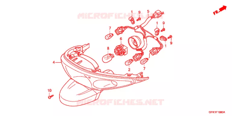 FEUX ARRIERE Honda SCOOTER 50 DIO 2013  NSC50SHB